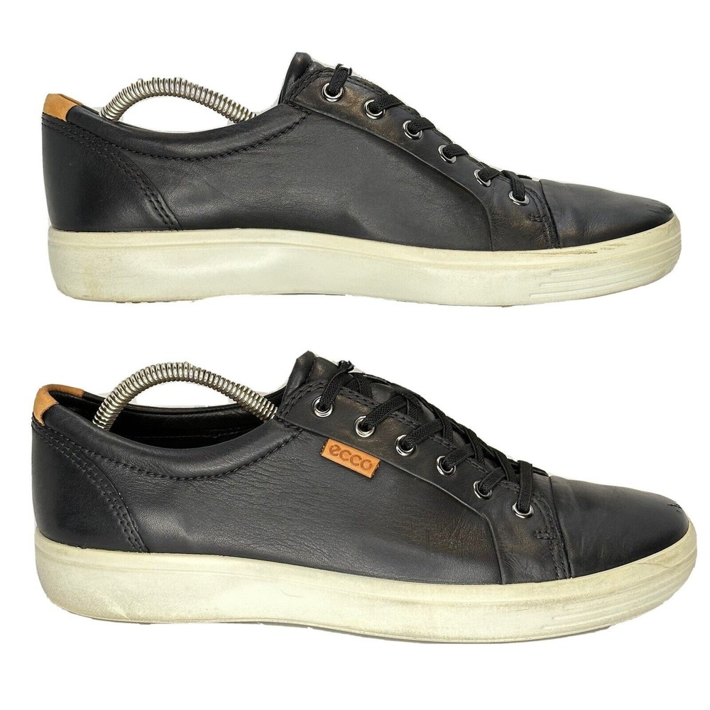 Ecco soft 7 sneaker women's US 12-12.5 EU 43 black leather nubuck casual shoes